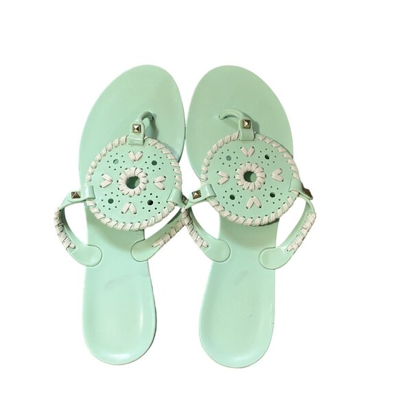 Jack Rogers Georgica Mint Green Jelly Sandals Size 10 - Picture 6 of 9